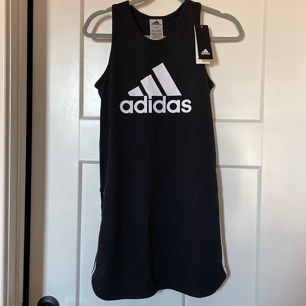 Adidas curved hem tank dress